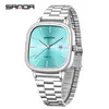 Sanda Reloj de Moda Retro Calendario de Negocios Reloj de Cuarzo para Pareja Cuadrado Simple Clásico Alta Calidad Reloj para Hombres y Mujeres