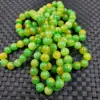 Pulseira de Contas Redondas Verdes de Pedra Jade com Borda 12mm Pulseira de Jade Pulseira de Contas Redondas de Rocha de Quartzo Jade Pulseira de Jade