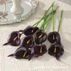 Lirios de cala artificiales de PU, flores artificiales para bodas, decoración del hogar, arreglos florales de mesa, venta al por mayor transfronteriza de Amazon