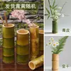 Adornos de Tubo de Bambú Material para Tallado de Raíz DIY Recipientes Creativos Retro para Arreglos Florales Chinos Decoración de Sala de Estar Hotel Adornos de Escritorio