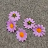 Flor de Cerejeira Artificial Personalizada Cabeça de Flor de Margarida Flor de Seda Bola de Flor Decorativa Parede de Flores Arranjo de Flores Cabeça de Flor Material de Rattan para Hotel