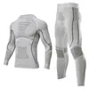 Traje Deportivo para Mujer, Capa Base de Lana Merino para Esquiar, Ropa de Secado Rápido para Senderismo al Aire Libre, Ropa Térmica Absorbente de Sudor para Correr y Aeróbicos