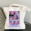 Bolsa de Lona Estampada Grupo Bruja Cazador Kpop para Mujer, Portátil, de Hombro, Moda, Estudiante, Bolsa de Lona, Bolsa Diaria para Compras