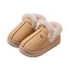 Nuevas Pantuflas 2025 Forradas de Felpa y Engrosadas para el Hogar Calientes Zapatos de Algodón de Suela Gruesa Antideslizantes de Invierno para Mujer Pantuflas de Algodón Felpudo para Interiores