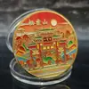 Moneda Conmemorativa de Turismo Puente del Río Yangtze Nanjing Lugar Escénico Medalla Conmemorativa Puerta Antigua Xuanwumen Templo de Confucio Este Regalo Conmemorativo