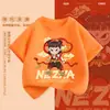 Camiseta de Manga Corta para Niños 2025 Nueva Ropa de Verano para Niños Nazha Top de Media Manga Ropa Occidental de Verano para Niñas