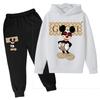Conjunto de Sudadera y Pantalón Deportivo Lindo de Mickey Mouse para Niños Mayores, Moda Transfronteriza, Nuevo 2025, Conjunto Casual Infantil, Moderno