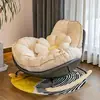 Mecedora Pingüino Cáscara de Huevo para Balcón de Casa, Silla de Ocio, Sofá Perezoso Famoso en Internet, Mecedora para Sala de Estar y Dormitorio, Mecedora Individual