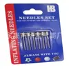 Kit de Agulha de Ar Huabao Kit de Bico de Ar de Metal Agulha de Ferro Acessórios de Agulha Inflável para Basquete Futebol Kit Blister de Agulha de Ar