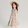 Falda de Cintura Pudding Haru Girls 2025 Verano Nuevo Vestido de Algodón para Niños Bebé Niña Dulce Floral Falda Corta
