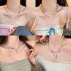 Accesorios esenciales de verano para el dopamina wear ~ temperamento dulce chica personalidad color combinable cadena clavicular femenina marea