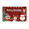 Tela de Fondo Navideño Transfronteriza Personalizada Bandera de Jardín Pareja Cortina de Puerta Pancarta Navideña Bandera de Fiesta para Puerta Decoración