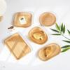 Accesorios para Fotos de Comida Accesorios para Hornear Pastel de Luna Bandeja de Madera Japonesa Bandeja de Madera Rectangular Redonda Ovalada