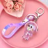 Mini coelho luminoso criativo pequeno chaveiro de joia fofo pingente de bolsa boneca ornamentos de chaveiro de carro