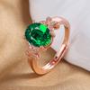 Anillo de Mariposa Vintage de Lujo Ligero en Oro Rosa para Mujer, Joyería Ajustable de Alta Gama de Nicho con Piedras Preciosas Artificiales de Color Zirconia al por Mayor
