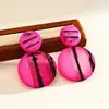 Pendientes Geométricos de Resina Dopamina Degradada Europeos y Americanos, Pendientes de Moda Nicho Transfronterizos, Pendientes Personalizados de Gama Alta para Mujer
