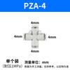 Conector neumático rápido boutique blanco de cuatro vías, conector de tubería de aire, conector cruzado de cuatro vías PZA-4 6 8 10 12