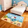 Tapete Longo Estilo Cartoon Japonês e Coreano em Falso Cashmere para Uso Doméstico, Sofá da Sala de Estar, Tapete Resistente ao Desgaste, Tapete Decorativo ao Lado da Cama do Quarto, Tapete para Janela de Canto