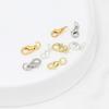 Joyería con Cubierta de Oro de 14K que Conserva el Color Cierre de Langosta con Anillo 90118K Oro Real Hebilla de Resorte DIY Accesorios para Pulsera Collar B103
