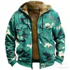 Sudadera con capucha de impresión 3D y digital con elementos multicolores transfronterizos, forro marrón, chaqueta de algodón