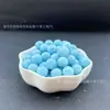 Pedras Turmalina Azul Claro Macio Redondas Ágata Calcedônia Gélida e Ceroso Atacado Contas Soltas Acessórios Contas para Joias Pulseira Colar DIY Cristal