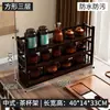 Prateleira de Exibição Antiga para Desktop Suporte para Xícara de Chá Prateleira de Armazenamento Sala de Chá Madeira Maciça Estilo Chinês Mesa de Chá Armário de Chá Prateleira de Exibição em Camadas Rack de Armazenamento para Enfeites