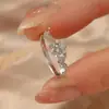 Anillo de Zirconia con Diamantes Completos Estrella Deseada Estilo Coreano Ins para Mujer Tendencia de Moda de Nicho Sensación de Alta Gama Anillo Ajustable de Boda