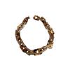Pendientes, collar y pulsera con cadena cuadrada de leopardo, estilo vintage, con cadena de clavícula y eslabones, joyería de nicho para mujer