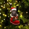 Meias de Natal Novas de 2022 Cachorro de Natal Árvore de Natal Decorações Penduradas Enfeites de Carro Decorações de Casa Fragrância