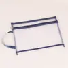 Bolsa de Malla Color Retro A4 Transparente Doble Capa Bolso Bandolera Bolsa con Cremallera Estudiante Tutoría Libros Almacenamiento de Oficina Bolsa para Documentos
