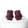 Folha pequena cabo de sândalo vermelho peça touro Rei Demônio Touro torção seca Kun peça de jogo boi zodíaco ornamentos de guarda pingente