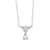 Collar de clavícula de plata esterlina S925 con incrustaciones de diamantes que combina con todo, colección de joyería para mujer, colgante largo con borlas de alta calidad, sencillo y japonés.