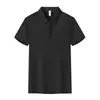 Camisa Polo de seda de morera de manga corta de 240g, camiseta con cuello de seda helada de tacto fresco hecha a medida, ropa unisex para grupo, camisa promocional