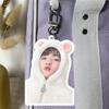 Chen Linong fondo blanco llavero acrílico de doble cara colgante para mochila soporte periférico imagen estilo TikTok