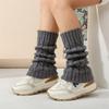 Polainas de Punto Trenzado para Otoño e Invierno Transfronterizas Calcetines Largos Holgados Térmicos para Mujer Polainas de Punto Trenzado Estilo Europeo y Americano Cubrebotas