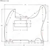 TELE TL Protector de Pastilla Doble Bobina para Guitarra Eléctrica Protector Frontal del Cuerpo Cubierta Frontal Panel Frontal GB