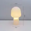 Lámpara de Mesa de Cristal Cremosa Linda Estilo Francés con Setas para Dormitorio Mesita de Noche, Atmósfera Cálida, Decoración Juvenil, Luz de Noche Ambiental