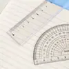 Conjunto de Réguas Jintao para Estudantes Aprenderem Conjunto de Transferidores para Alunos do Ensino Fundamental Régua Régua Placa Triângulo Conjunto de Quatro Peças