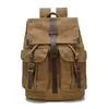 Mochila de Cuero Retro Crazy Horse Transfronteriza Mochila de Lona con Cera de Aceite de Gran Capacidad Bolsa Impermeable para Viaje y Computadora