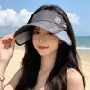 Sombrero de Verano Transpirable de Secado Rápido con Parte Superior Abierta para Mujer, Ala Retráctil Ajustable, Sombrero Protector Solar para Cubrir el Rostro para Hombres y Mujeres