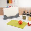Cozinha 4 cores classificação tábua de corte conjunto borracha antiderrapante tábua de corte cru alimentos cozidos classificação com rack de armazenamento placa de corte