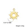 Colgante de acero inoxidable con forma de sol hueco dorado liso, chapado en oro real de 18 quilates, resistente a la decoloración, venta directa de fábrica de Ge Xiang
