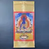 Fabricante de Caligrafía y Pintura Antigua, Pintura Colgante de Rollo Thangka de Tela de Seda con Luz Azul Antifalsificación, Bodhisattva Guanyin de Mil Manos Mil Ojos