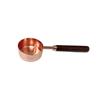 Conjunto de colheres medidoras de aço inoxidável ouro rosa colher de escala para utensílio de cozinha para assar com cabo de madeira bico invertido copo medidor em estoque