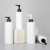 Frasco Branco Plano de 300ml para Loção Condicionadora Spot Frasco de 500ml PET Tipo Pump para Sabonete Líquido Shampoo