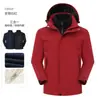 Três em um (Forro Soft Shell) Jaqueta para Homens e Mulheres, à Prova de Vento e Quente, Viagem ao Ar Livre, Montanhismo e Esportes