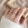 Anillo Nalan Plata de Ley S925 Estilo Fresco Artístico Exquisito Diseño de Alta Gama Anillo de Estrella de Cuatro Puntas Zirconita Cúbica Aguamarina R03902