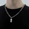 Colar masculino de aço titânio, não desbota, de alta qualidade, versátil, joias da moda hip-hop, acessórios retrô simples e únicos para mulheres