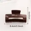 Pinza de Garra Cuadrada Hueca Careyza Clásica Simple Pinza de Tiburón Accesorio para el Cabello Adorno Versátil para el Cabello para Mujeres