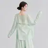 Ropa de Danza Moderna China para Adultos, Unisex, Cubierta Ligera con Botones de Concha, Top de Práctica de Danza Clásica sin Espalda
